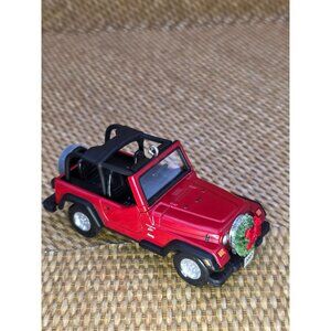 Hallmark Keepsake 2001 Red Jeep Wrangler Christmas Ornament 60th Anniversary